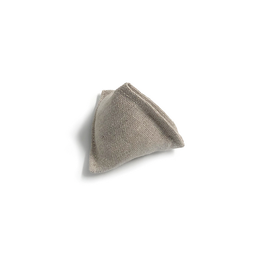 Boba & Vespa Catnip Pyramid Toy in Cotton and Hemp with Buckwheat for Crinkles The Kind Pet