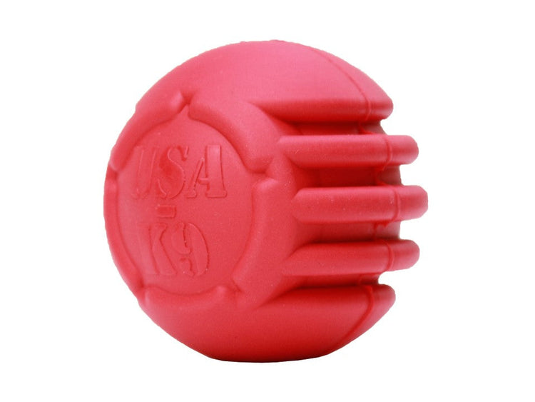 USA-K9 Stars and Stripes Rubber Dog Toy | K9 Handler Reward Toy | Red | USA Made