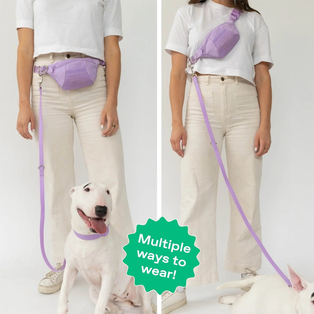 Original Hands-Free Neoprene Dog Walking Bag with 4ft Leash
