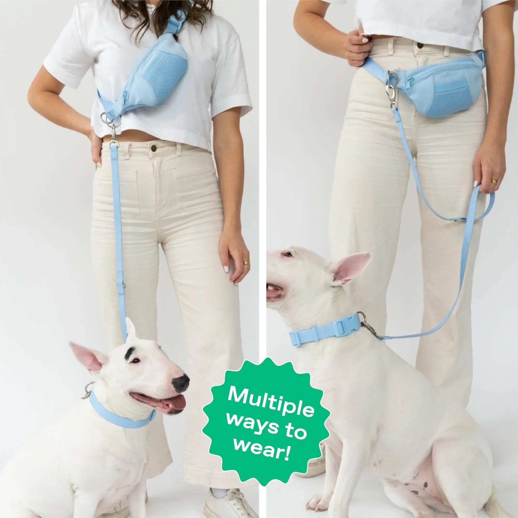 Original Hands-Free Neoprene Sling Bag with 3.25ft Dog Leash - K9 Outdoors