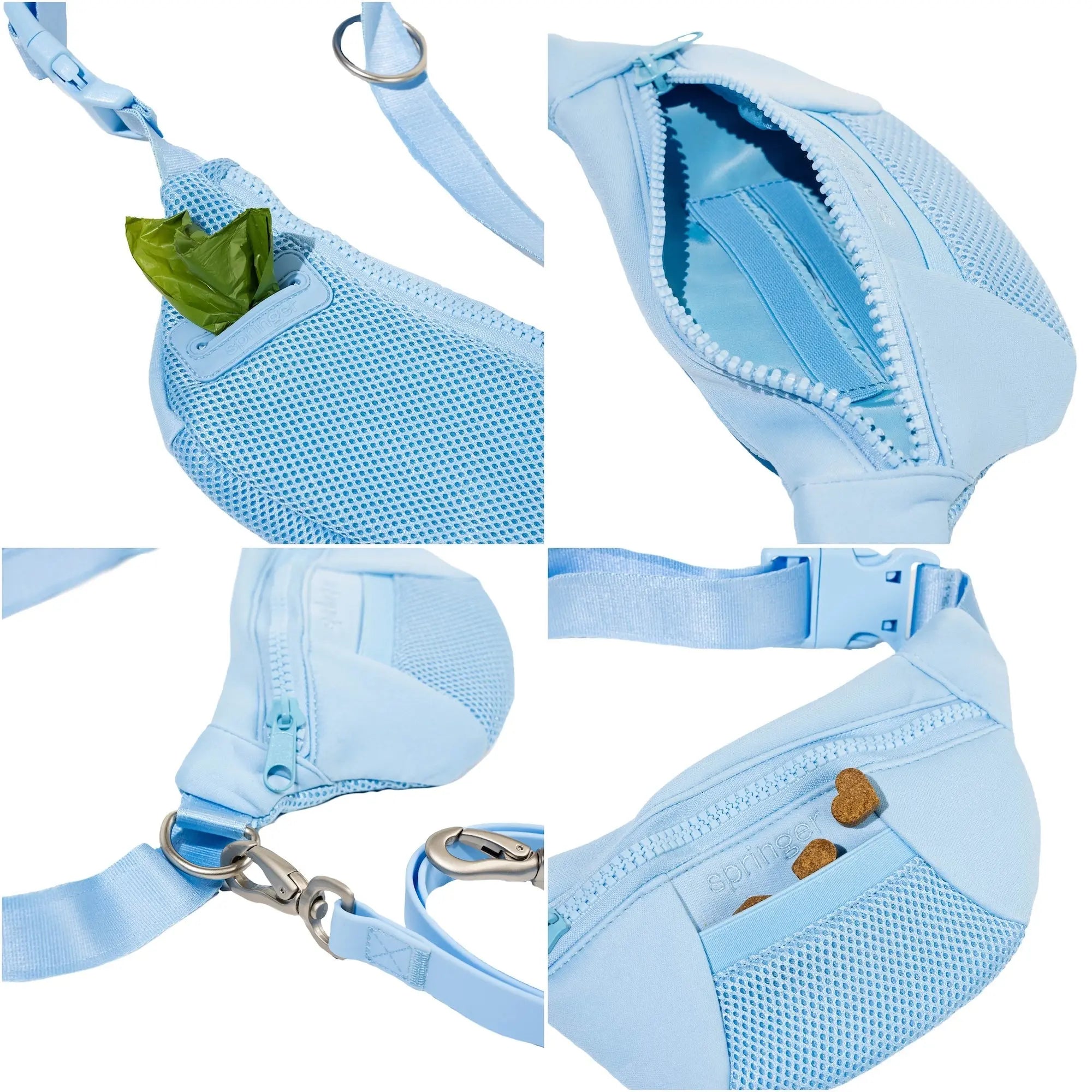 Original Hands-Free Neoprene Sling Bag with 3.25ft Dog Leash - K9 Outdoors