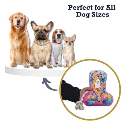 Slow Biker Plush Dog Toy – with Squeaker & Crinkle Paper for Fun Play American Pet Supplies