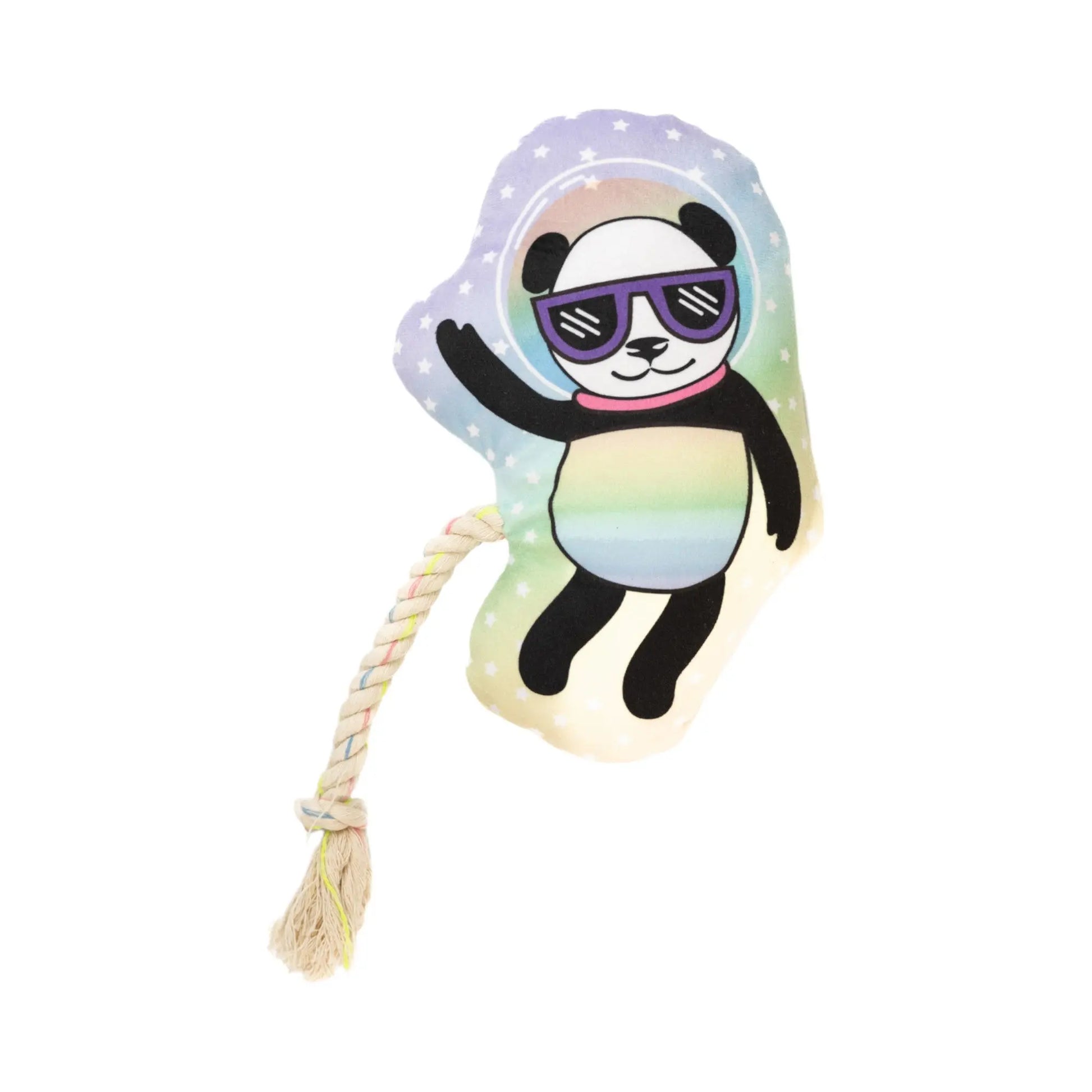 Space Panda Plush Dog Toy – with Squeaker & Crinkle Paper for Fun Play American Pet Supplies