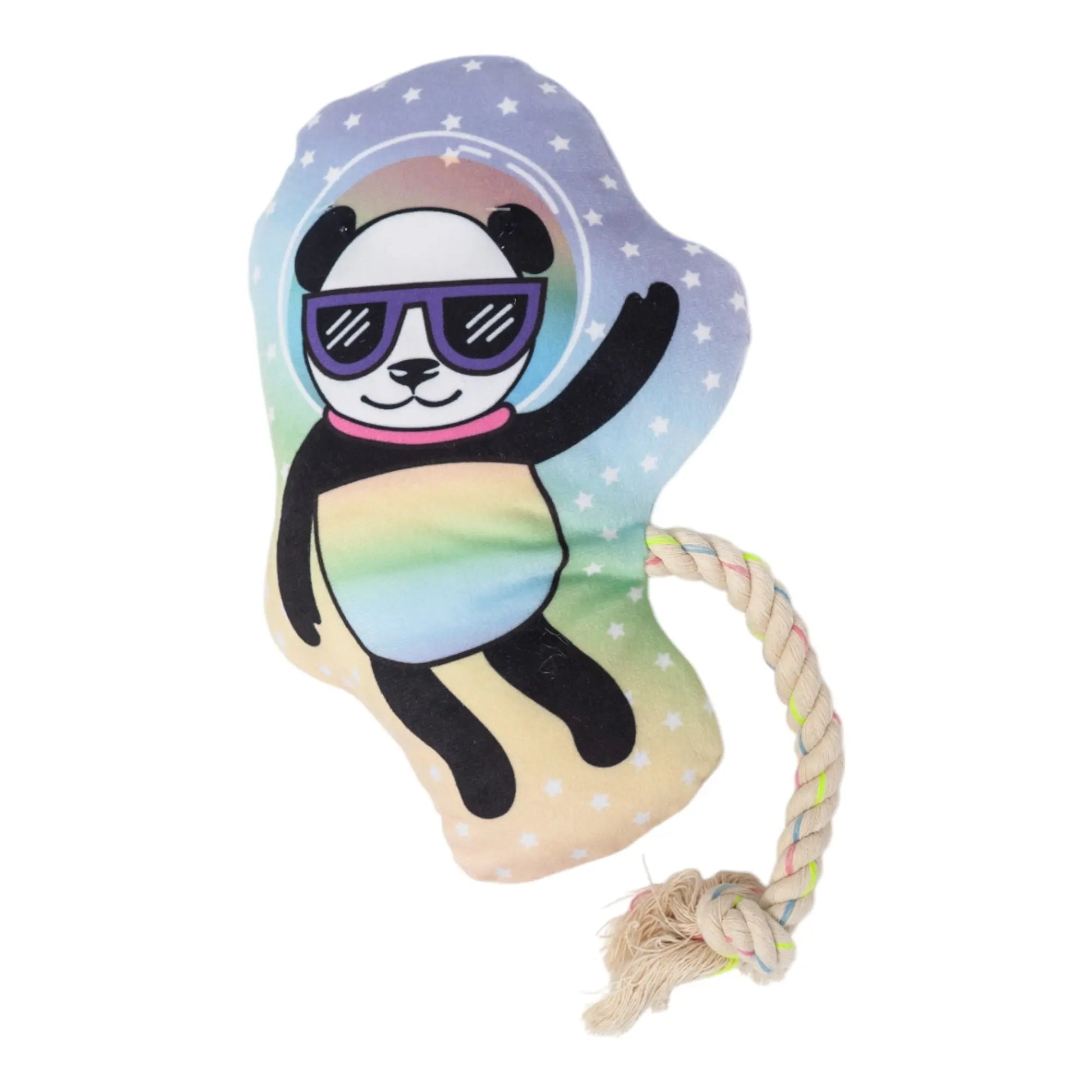 Space Panda Plush Dog Toy – with Squeaker & Crinkle Paper for Fun Play American Pet Supplies
