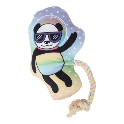 Space Panda Plush Dog Toy – with Squeaker & Crinkle Paper for Fun Play American Pet Supplies
