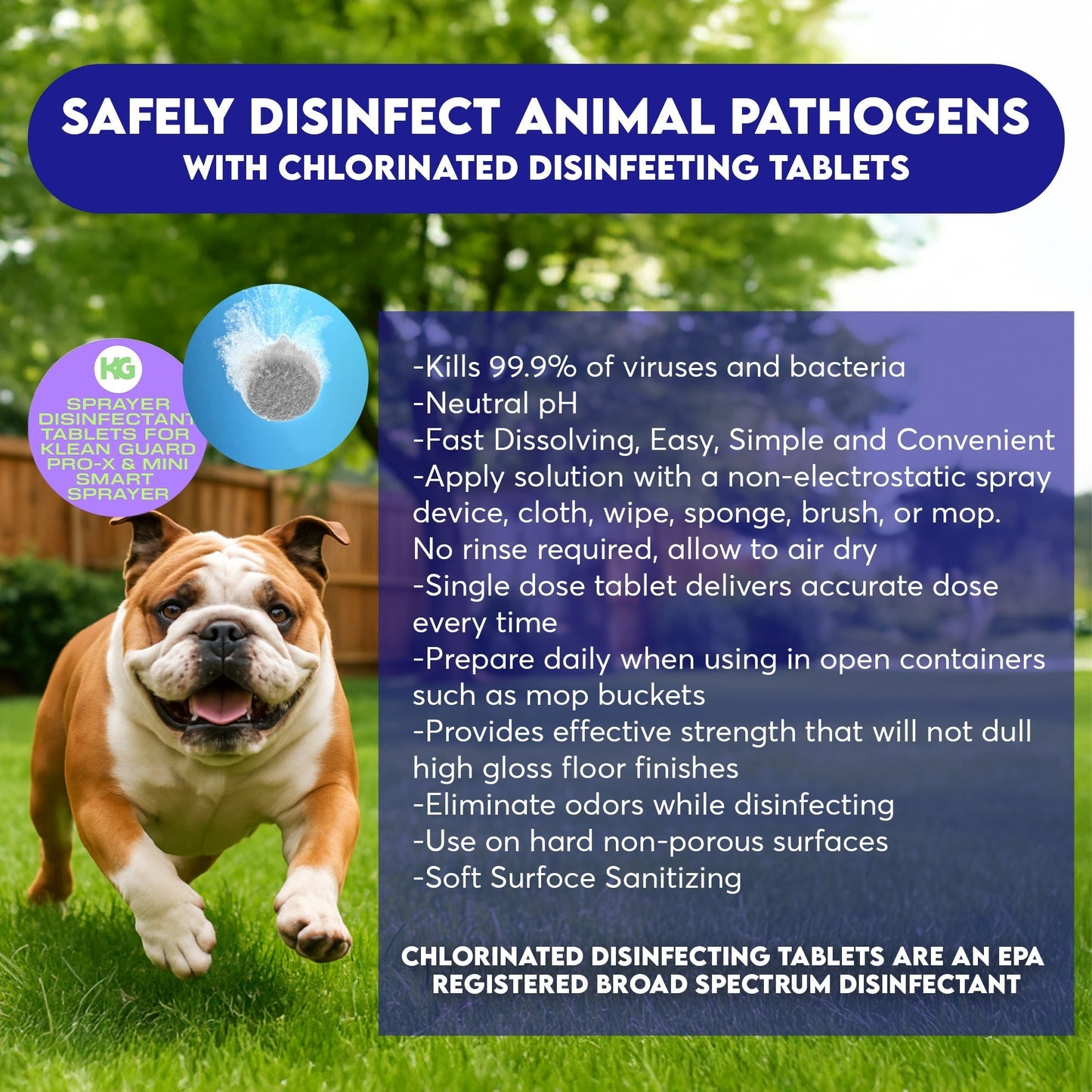 Klean Guard Pro-X Sprayer (Pro-X & 120CT Sprayer Tablets included) Horizon Animal Care