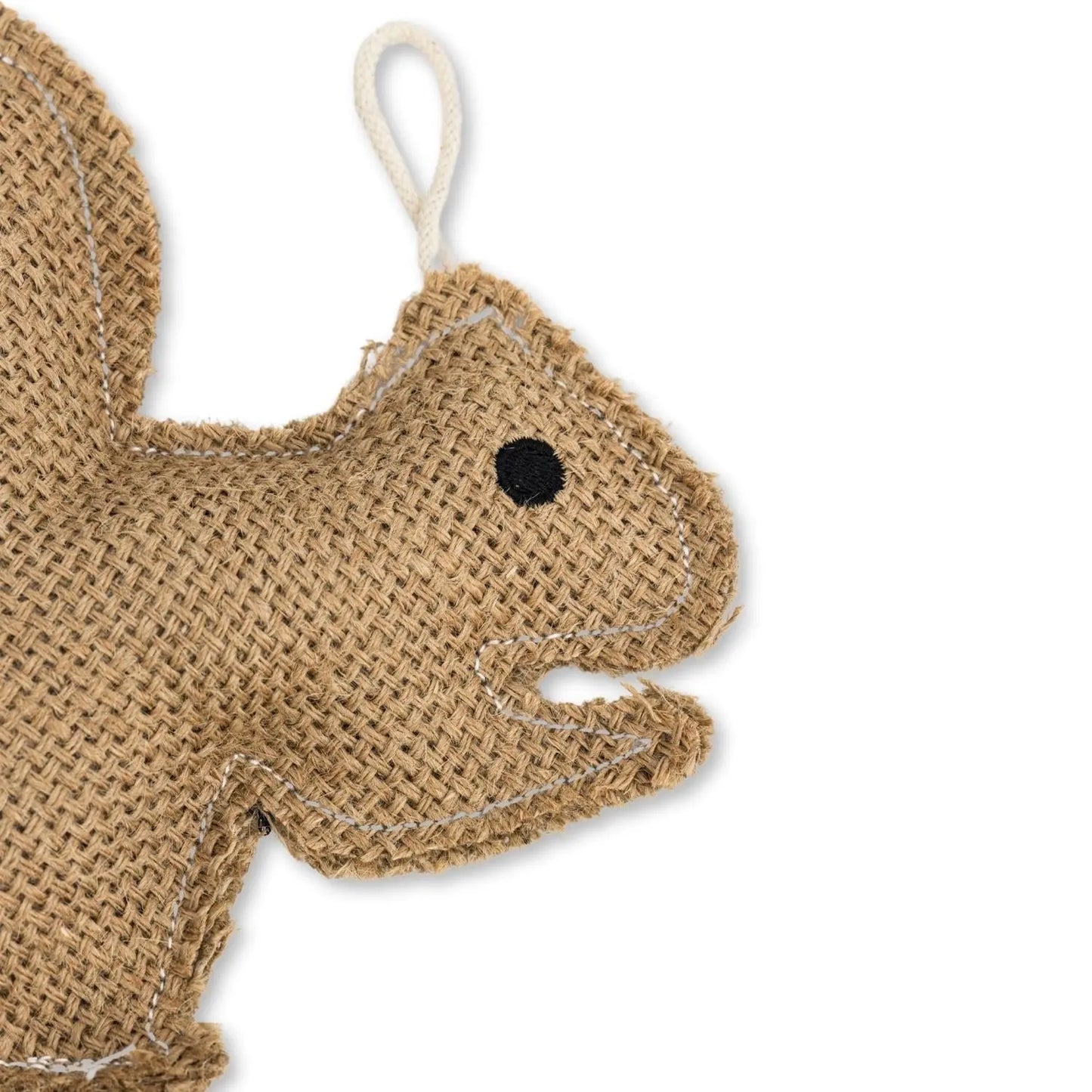 Rustic Jute Squirrel Dog Chew Toy – Non-Toxic & Safe, Soft & Gentle American Pet Supplies