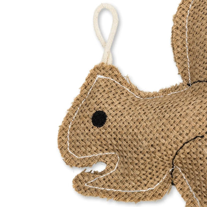 Rustic Jute Squirrel Dog Chew Toy – Non-Toxic & Safe, Soft & Gentle American Pet Supplies
