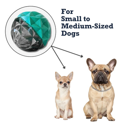 Country Living Geometric Textured Ball Dog Chew Toy, Interactive Rubber Toy for Mental Stimulation – Small American Pet Supplies