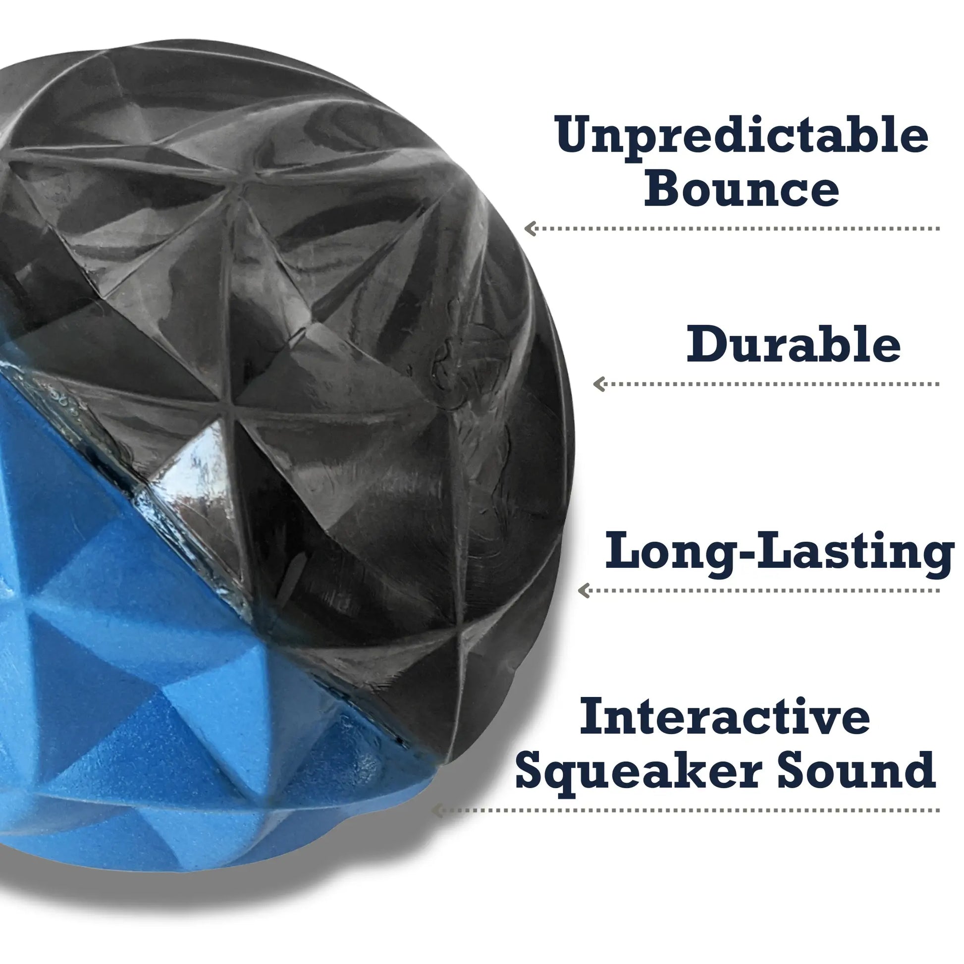 Country Living Geometric Textured Ball Dog Chew Toy, Interactive Rubber Toy for Mental Stimulation – Large American Pet Supplies