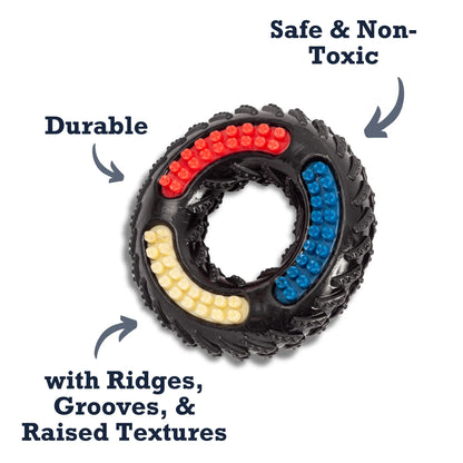Country Living 'Tire of Fun' TPR Textured Dog Chew Toy - Durable, Non-Toxic, and Interactive Playtime for Dogs American Pet Supplies