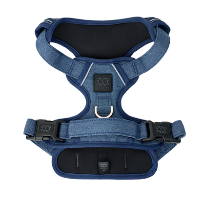The NoMad Adjustable Luxe Harness - Denim Dogistry™