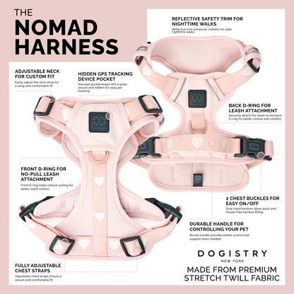 The NoMad Adjustable Luxe Harness - Sweetheart Dogistry™