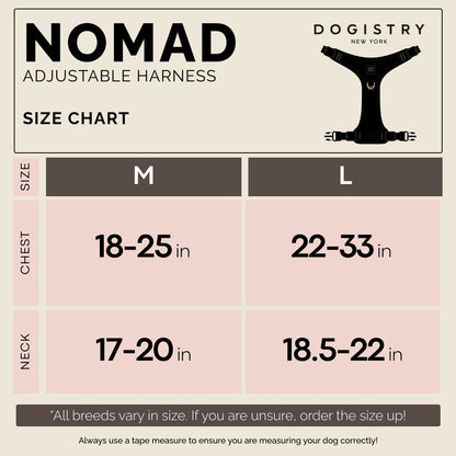 The NoMad Adjustable Luxe Harness - Sweetheart Dogistry™