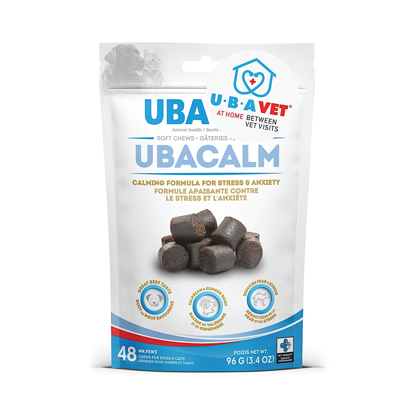 UBAVET UBACALM Calming Soft Chews for Dogs & Cats – Natural Stress & Anxiety Relief American Pet Supplies