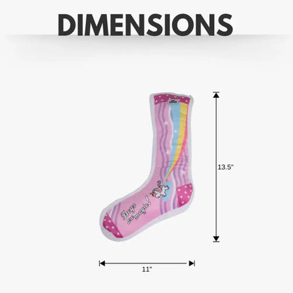 Squeaky Sock Plush Dog Toy – Whimsy Wonders Unicorn Design American Pet Supplies