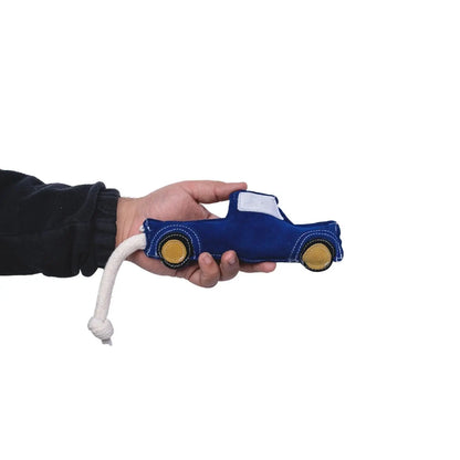 Country Living Faux Leather Blue Pickup Truck Dog Chew Toy, Durable, Safe and Non-Toxic American Pet Supplies