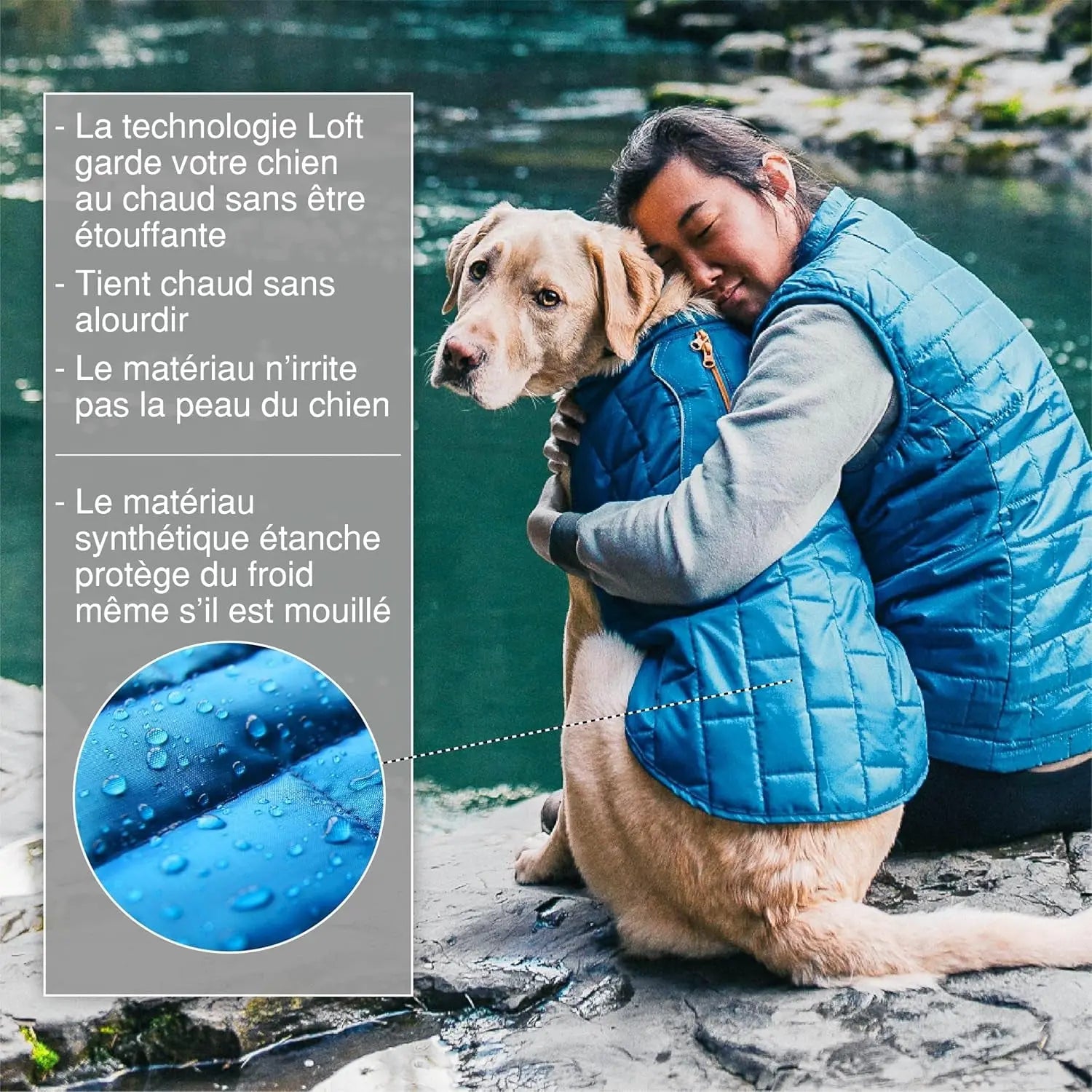 Loft Dog Jacket - Reversible Cozy Coat for Outdoor Adventures - Water Resistant - Athletic Fit - Machine Washable Fabric - Reflective Dog Gear - Medium - Chili Red