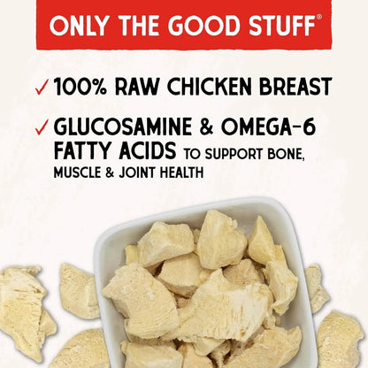 Freeze-Dried Raw Chicken Breast Dog Treats - Single Ingredient, No Additives - Premium Training Treats - Perfect for Picky Eaters - 2.75Oz Bag
