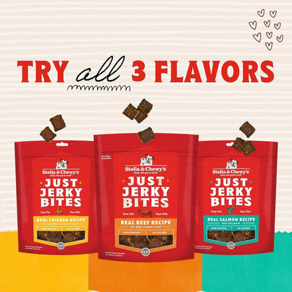 Premium Beef Jerky Dog Treats - 95% Real Meat Bites for Sensitive Stomachs - Natural Limited Ingredient Treats for Small and Large Dogs - No Grain, Wheat or Soy - 6 Oz Bag