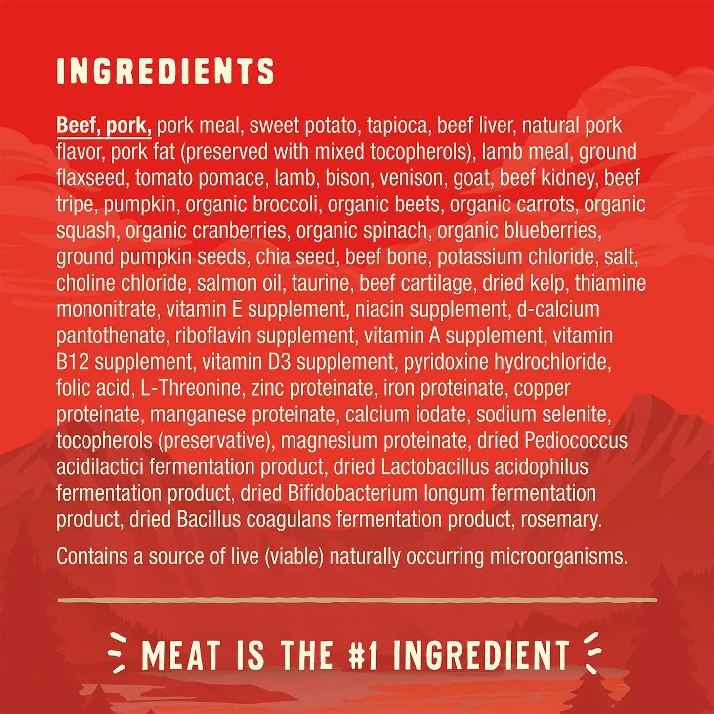 Wild Red Dry Dog Food Raw Coated High Protein Grain & Legume Free Red Meat Recipe, 1 Lb. Bag