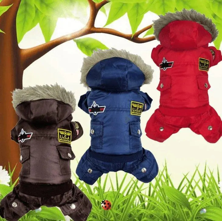 Air Force Inspired Four-Legged Pet Suit - Stylish Autumn And Winter Coats For Dogs Dog Hugs Cat