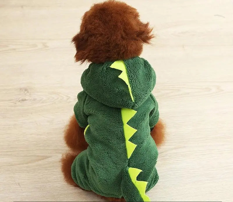 Autumn And Winter Dog Pet Costume Collection: Cozy Coral Fleece Cartoon Style Dog Hugs Cat