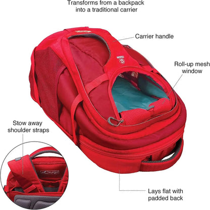 G-Train Dog Carrier Backpack - Comfortable Travel Bag - Waterproof Armorsole Base - Convertible Backpack to Carrier - Padded Laptop Compartment - Hands-Free Pet Travel Backpack