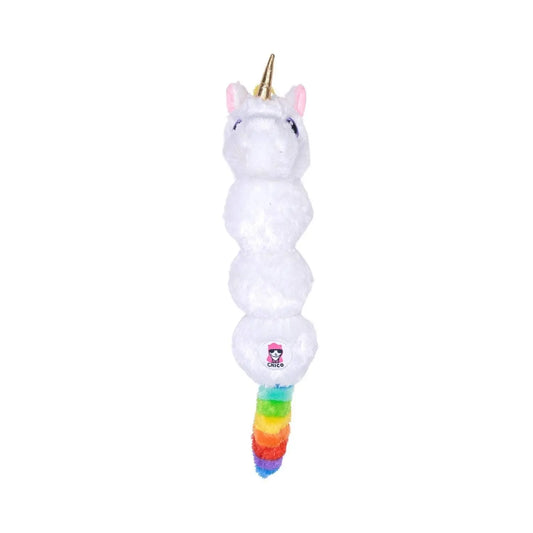 Colorful Unicorn Magical Creature Plush Dog Toy – with Squeaker & Crinkle Paper for Fun Play American Pet Supplies