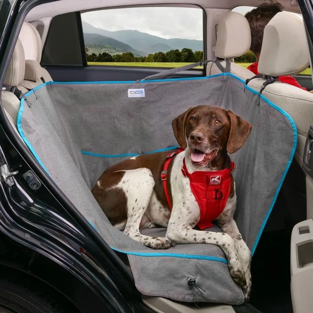 Heather Half Hammock, Half Car Seat Cover for Pets, Car Hammocks for Dogs, Water-Resistant, 27.5" Wide (Heather Grey)