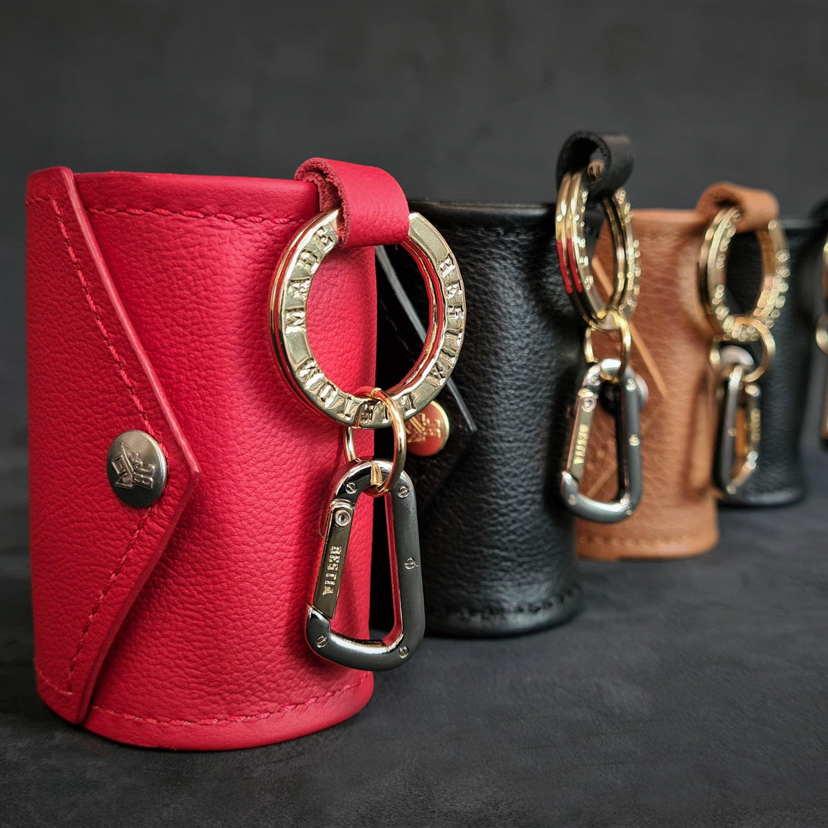 Bestia Leather Poop Bag Holder