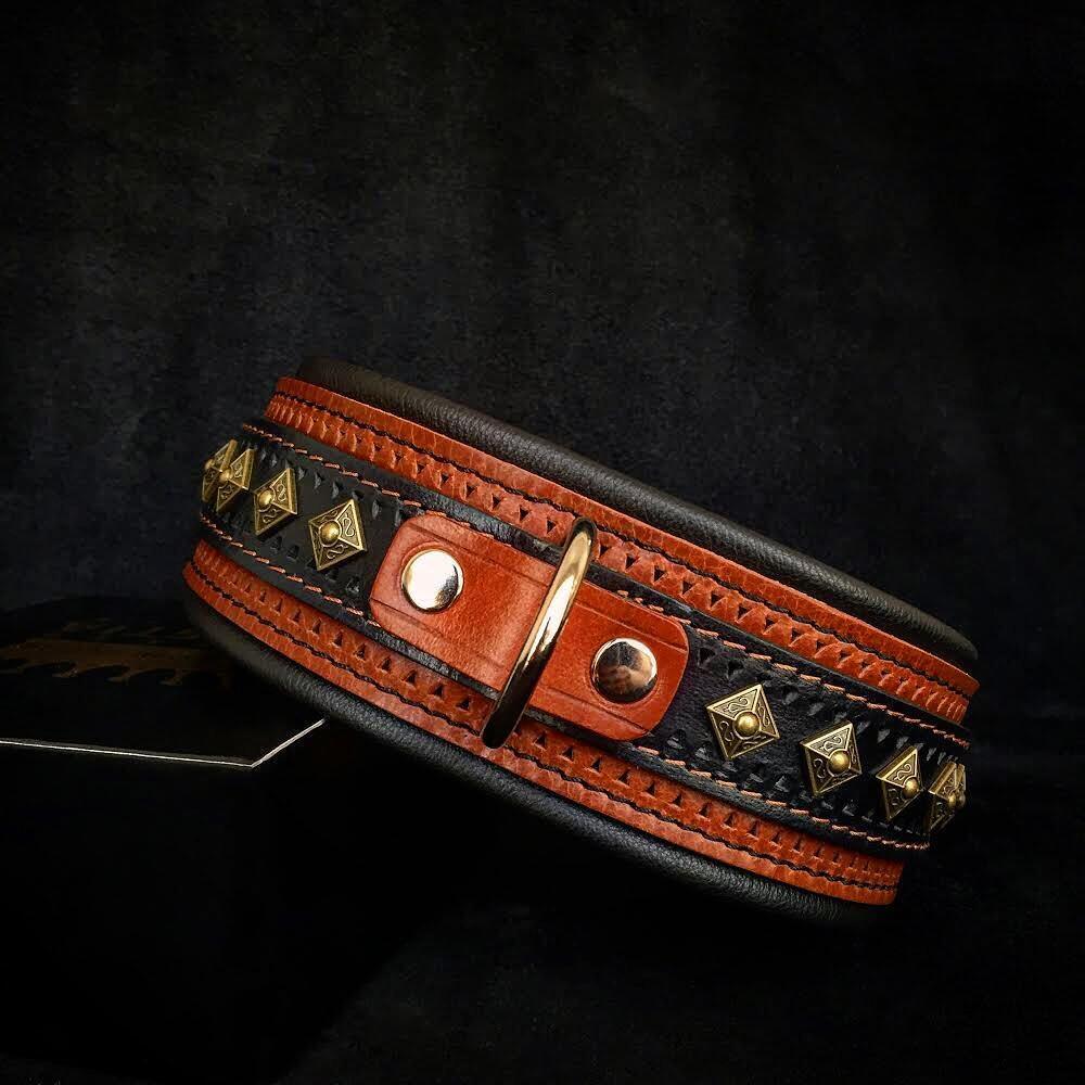 Bestia Balteus Leather Dog Collar – Brown