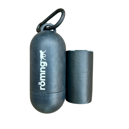 Bamboo Poop Bag Dispenser w/ 1 Compostable roll rōmng