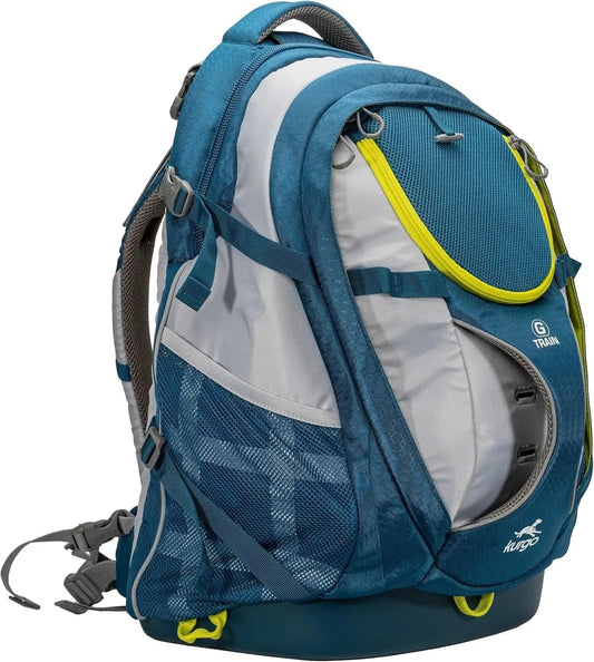 G-Train Dog Carrier Backpack - Comfortable Travel Bag for Pets up to 25 Lbs - Waterproof Bottom - Multi-Compartment Pack - Dog Hiking Gear - Rugged Adventure Backpack - Ink Blue