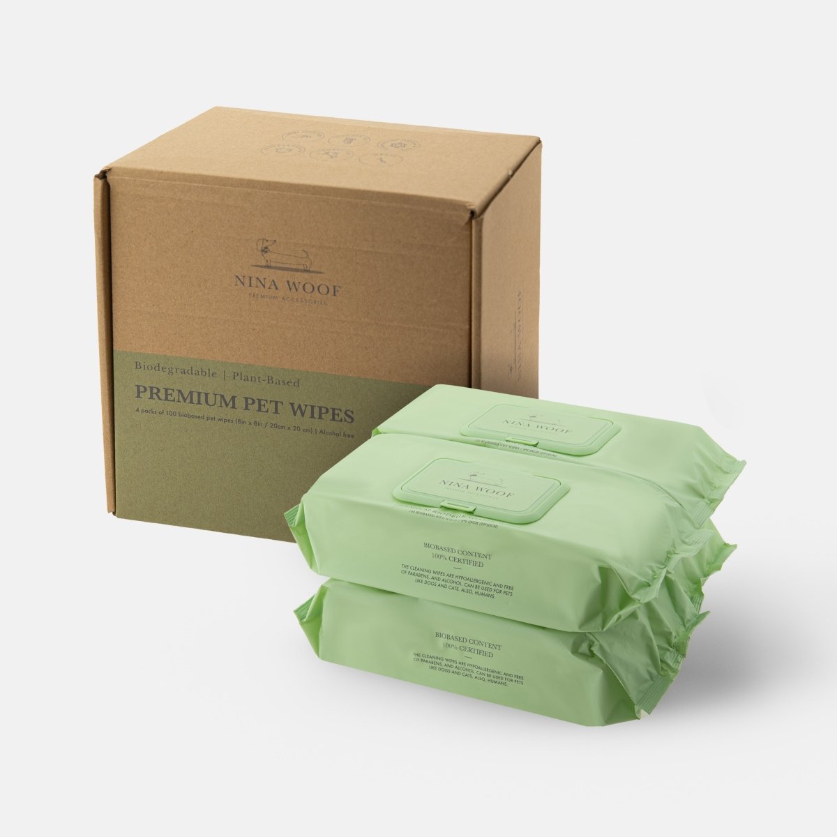 Premium Wipes - Biodegradable and Plant-Based Nina Woof