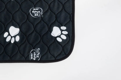 Black & White Slip Resistant Paw Print Pad/Mat, 2 Pack EZwhelp