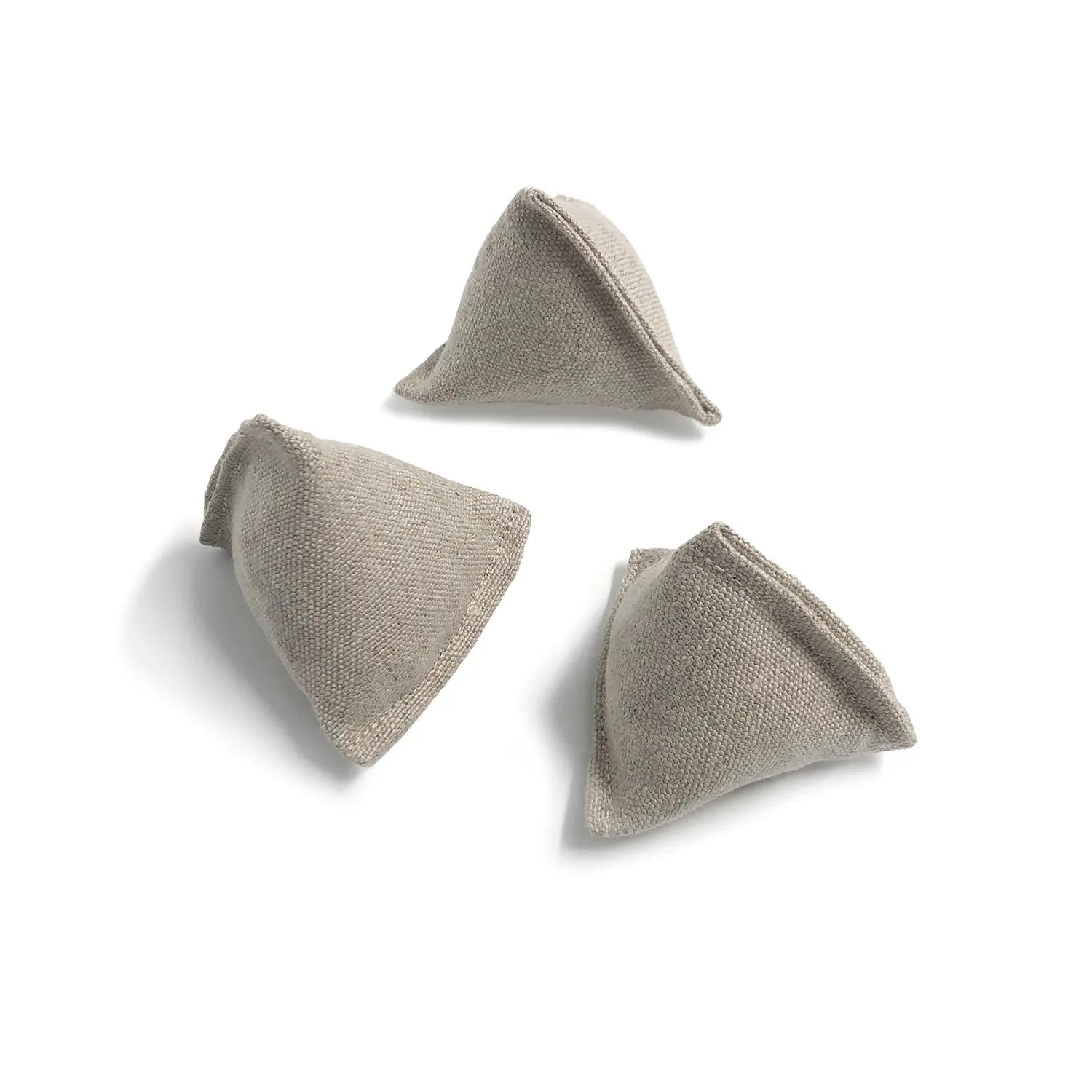 Boba & Vespa Catnip Pyramid Toy in Cotton and Hemp with Buckwheat for Crinkles The Kind Pet