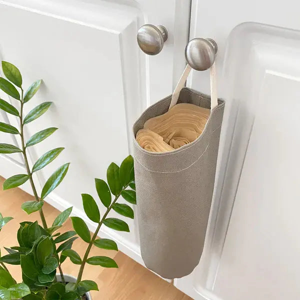 Boba & Vespa Cat Litter Bag Holder in Natural Cotton Canvas The Kind Pet