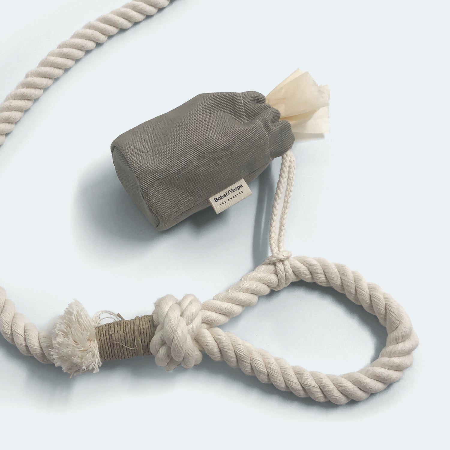 Boba & Vespa Cloth Dog Poop Bag Holder in Cotton Canvas The Kind Pet