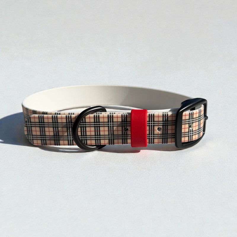 British Plaid Biothane Collar
