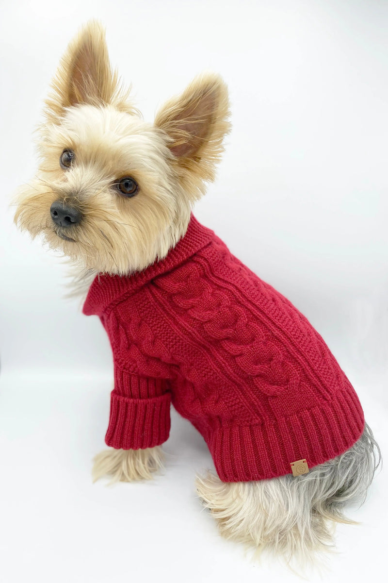 Brooklyn Cashmere Cardigan, Garnet