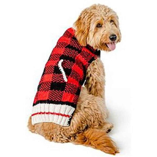 Hand Knit Wool Buffalo Plaid Hat