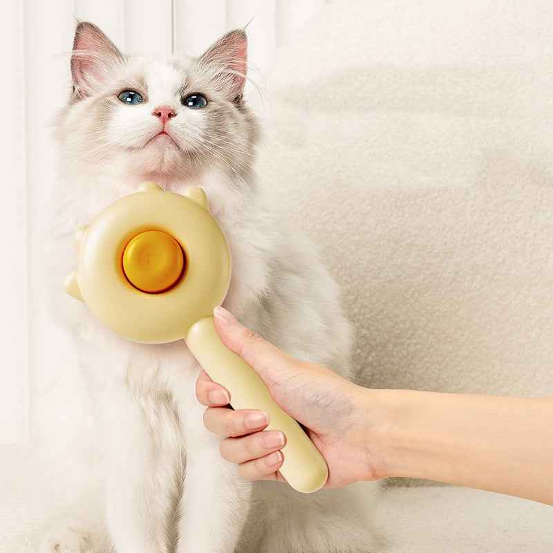 Cat Comb Massager One Tap Fur Punch Out Feature