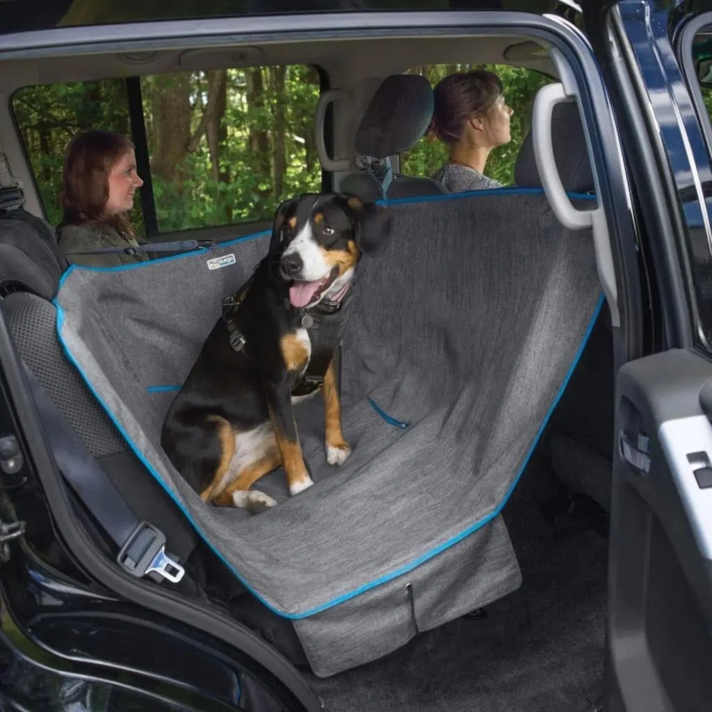 Heather Half Hammock, Half Car Seat Cover for Pets, Car Hammocks for Dogs, Water-Resistant, 27.5" Wide (Heather Grey)