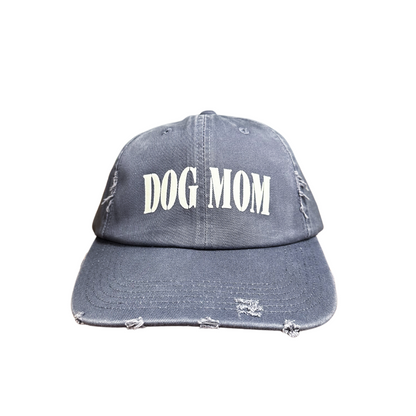 Dog Mom Distressed Cap - Scotland Blue Le Gray Haus