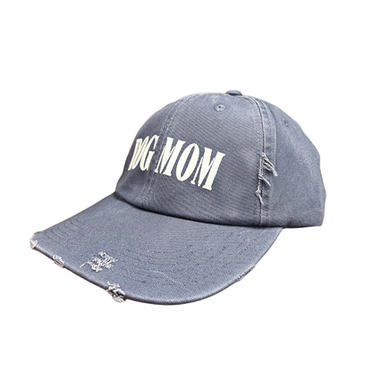 Dog Mom Distressed Cap - Scotland Blue Le Gray Haus