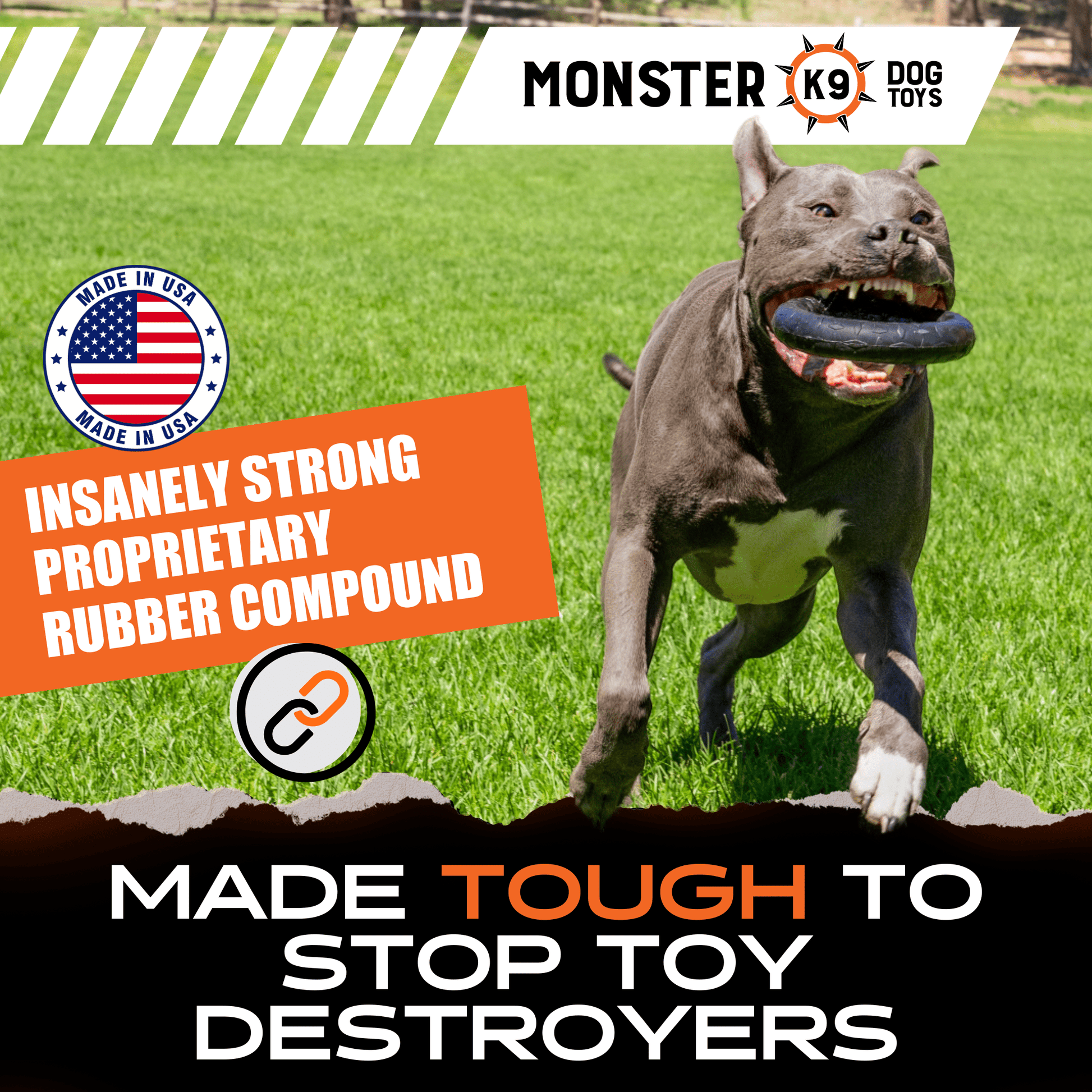 Chew Ring Monster K9 Dog Toys