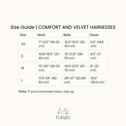 Blue - Velvet Dog Harness FURLOU