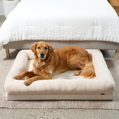 PupChill™ Cooling 4-Bolster Dog Bed - Arctic Sand Paw.com
