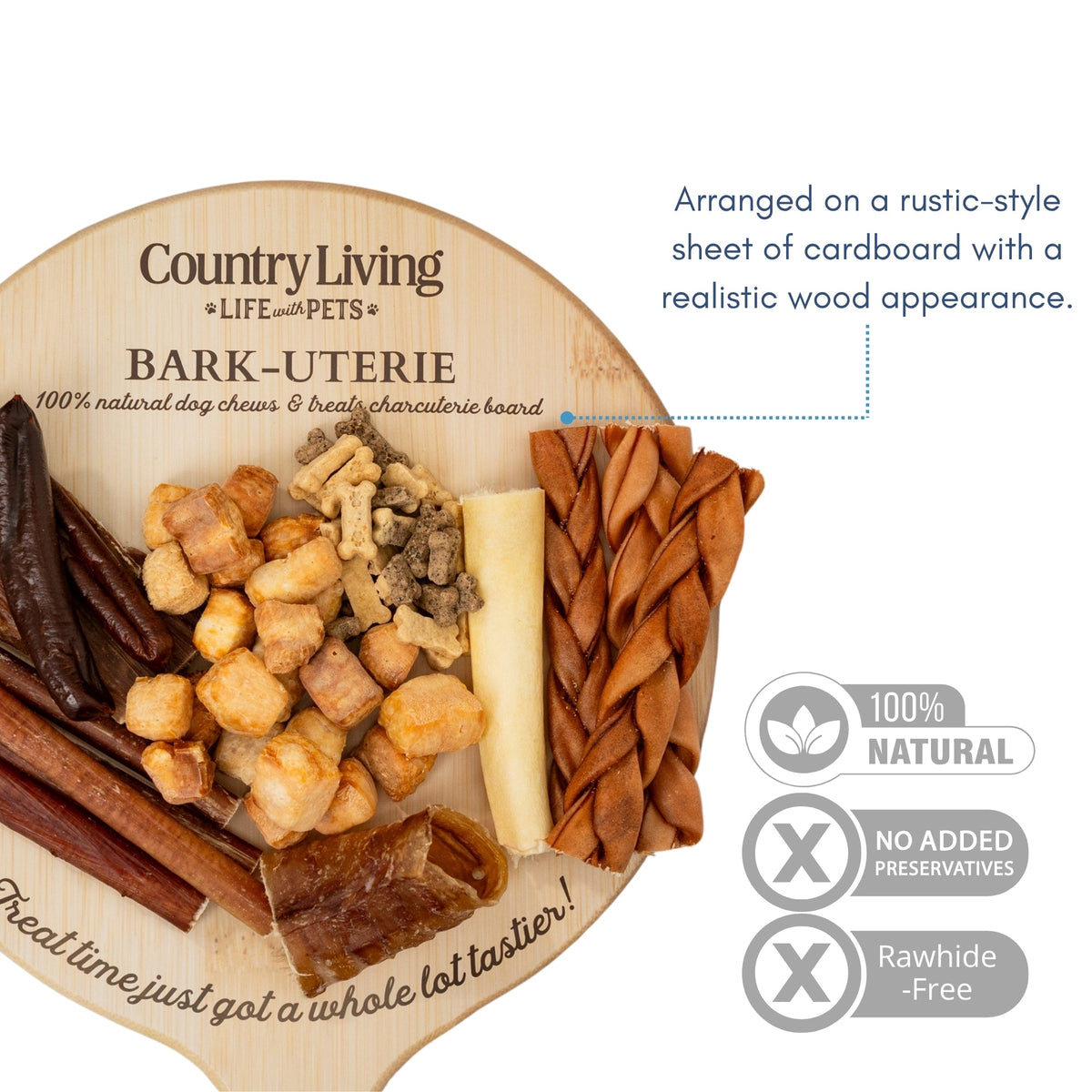 Country Living Bark-Uterie Board Dog Treat Assortment